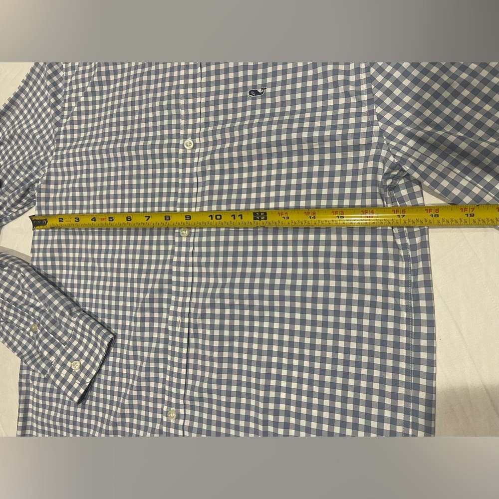 🐳Vineyard Vines Performance Long Sleeve Button Up Whale Shirt Kids Sz L(16) 🐳 - Picture 4 of 7